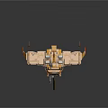 Golden Mechanical Model With Extended Arms And Long Rod Base Design